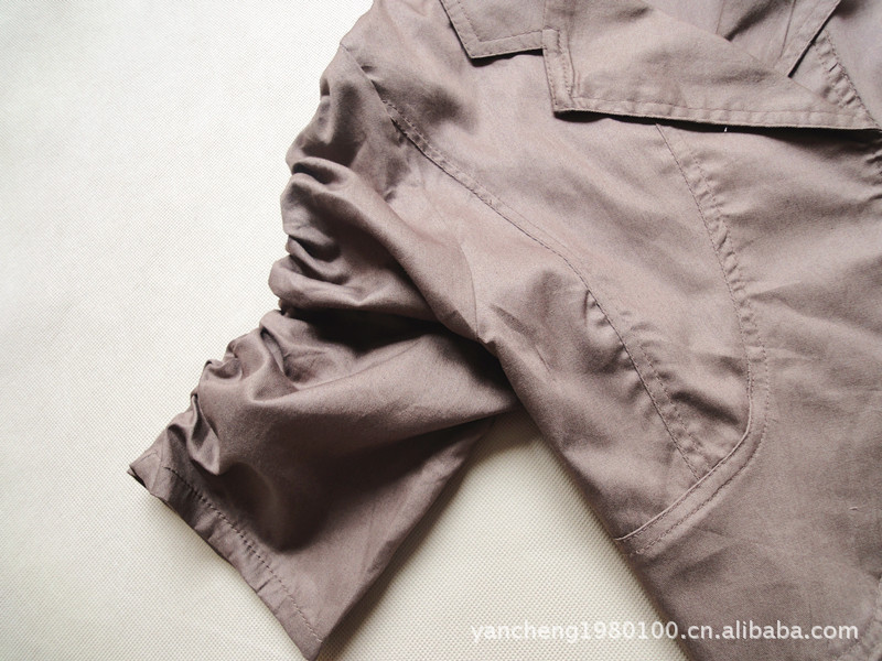 【欧美原单 纯棉 多色 <em>超短</em> 抓皱中袖 <em>小</em>外套 马