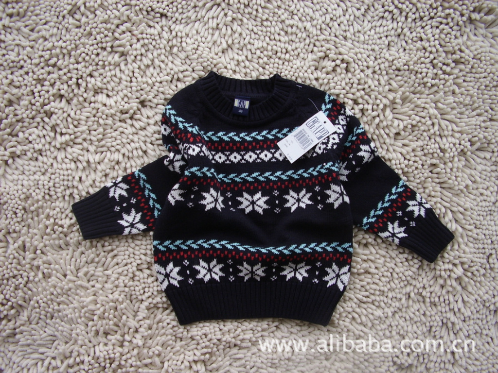 【<em>外贸品牌</em>GAP儿童纯棉<em>毛衣</em>线衣<em>批发</em>*经典雪