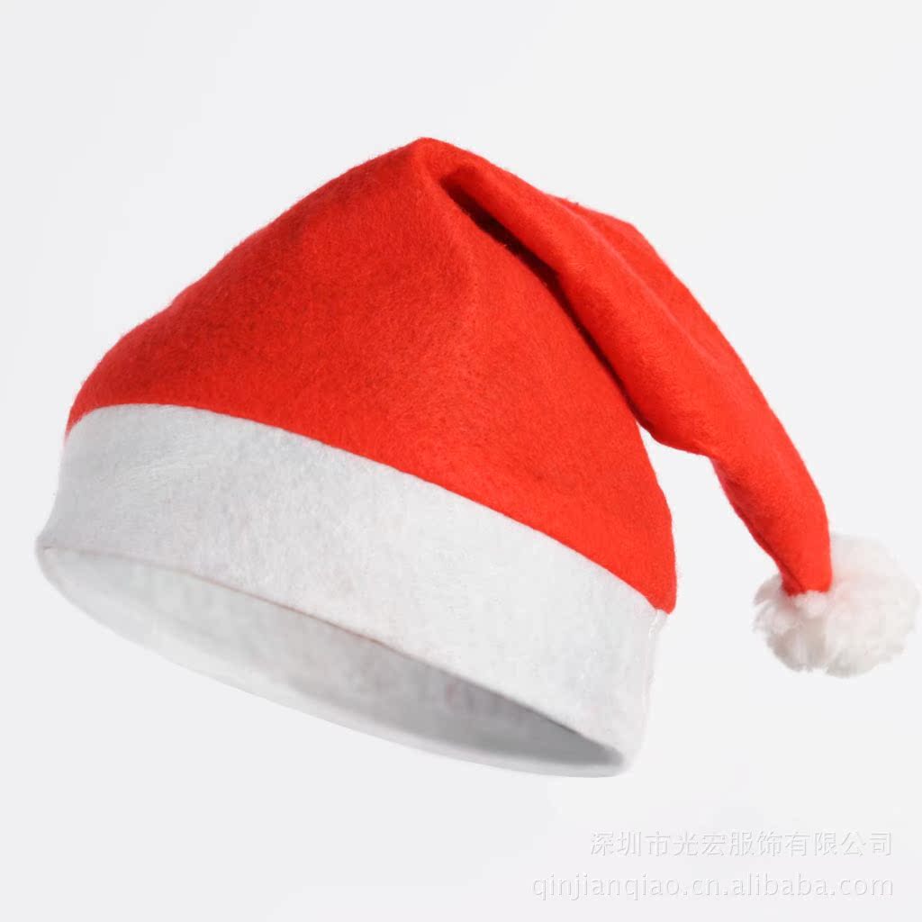批发采购帽子-供应I<em>深圳</em>长短毛绒布圣诞帽,无纺