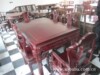 东阳仿古家具客厅餐桌系列非洲酸枝木象头餐桌7件套