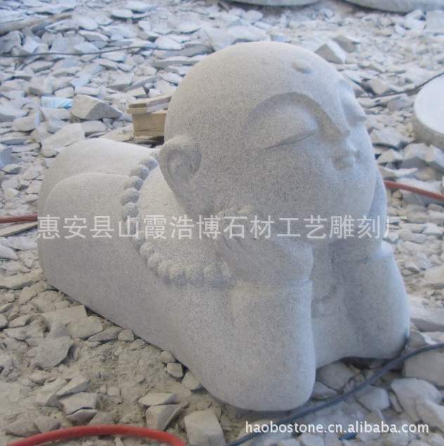 石雕小沙弥 小和尚雕刻 花岗岩小沙弥雕刻,石膏