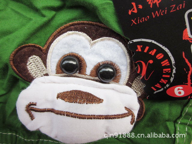 0-3岁男孩<em>女孩纯棉短裤</em>夏款小童卡通大嘴猴短