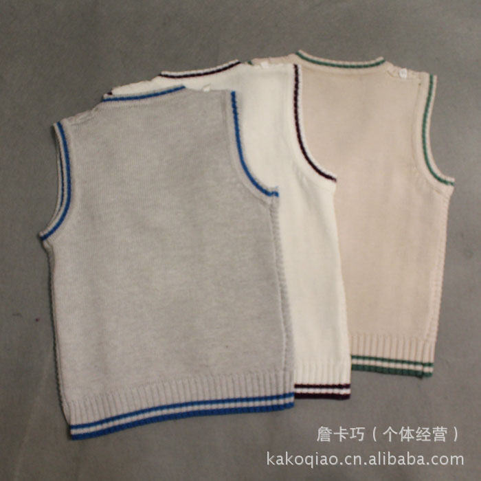 <em>手工</em>编织<em>麻花儿童毛衣</em>背心批发 14.50、14.40