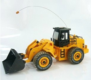 【仿真遥控玩具 工程车模型3358-2 遥控 推土机