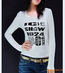 2012春装新款长袖T恤衫批发代理 品牌女服装,服装批发韩版女