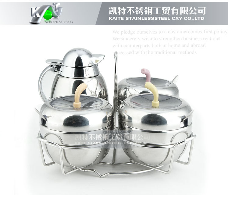 【不锈钢 KT8973 银色胖QQVS3苹果 调味罐 调