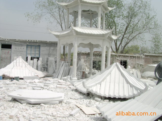 专业制作石材雕刻 亭子 石凉亭 走廊 石长廊 _