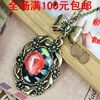 1850 欧美饰品 复古 蝴蝶结 琥珀花朵镂空毛衣链 长款项链 批发