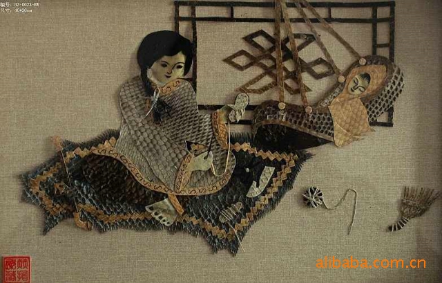 免费【代理】渔人传奇鱼皮皮具纯手工鱼皮画