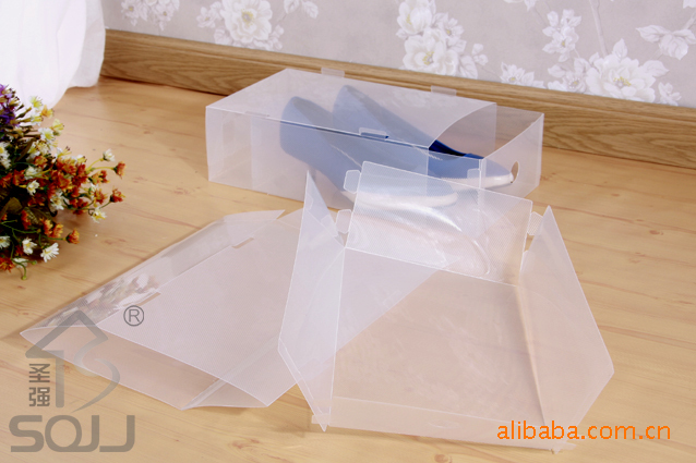 圣强 塑料透明抽屉鞋盒 塑料抽屉式透明鞋盒 透