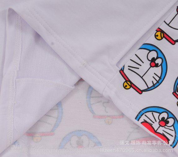 韩版新款多啦A梦卡通图案套头翻领女士BBR连