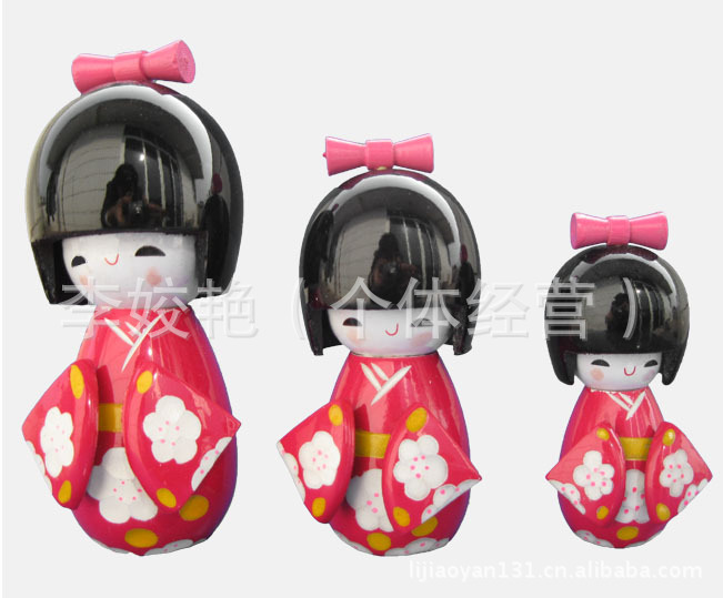 【日本木偶娃娃 樱花娃娃 日本女木偶 旅游纪念