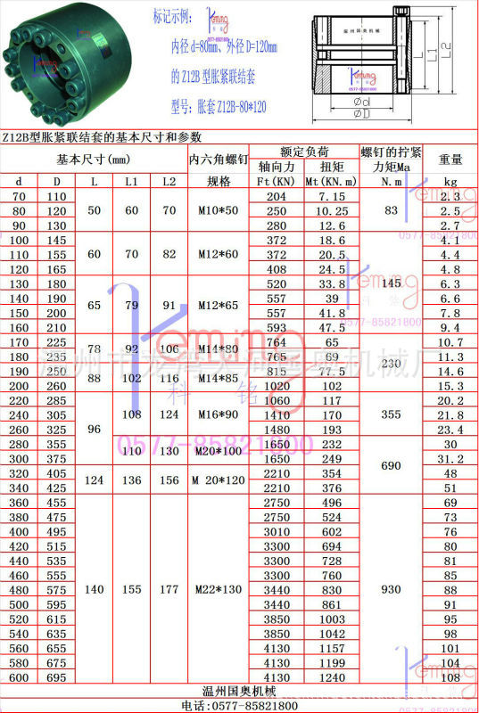 胀套z12b型 高精度