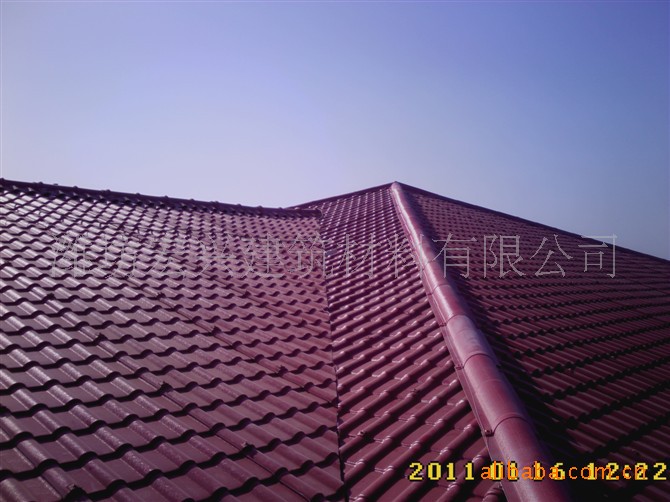 供应合成树脂瓦,塑钢 斜脊瓦(长:2100mm,厚:3mm,可定做)