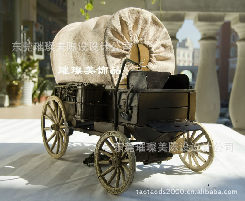 仿古车老爷车模型 马车wagon 有历史年份的摆设品