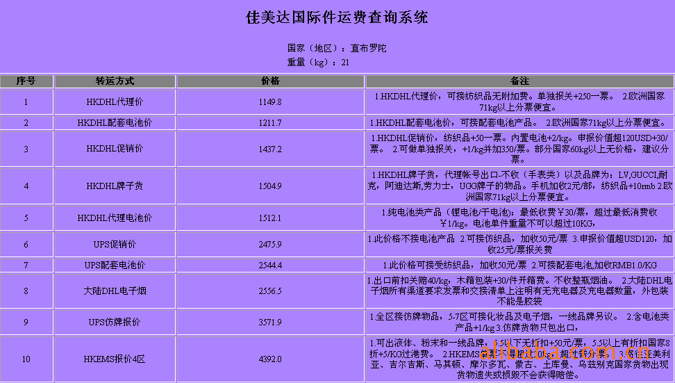 国际物流查询