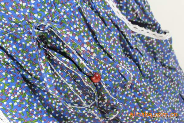 【F04557女式 蓝色 碎花 <em>蝴蝶结</em> 夏季 <em>短裤 花边</em>