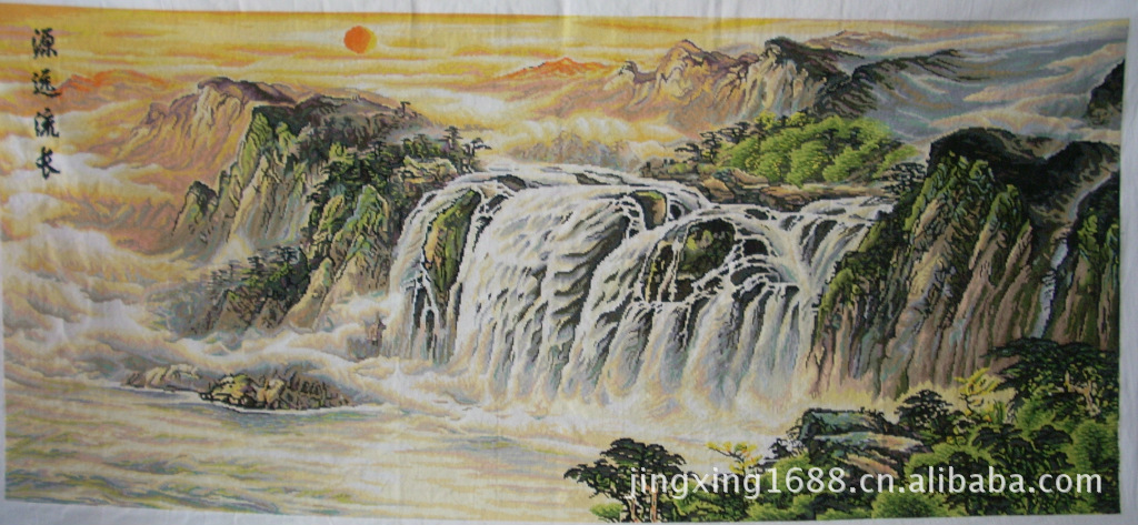 采购布艺工艺品-供应纯手工源远流长十字绣批