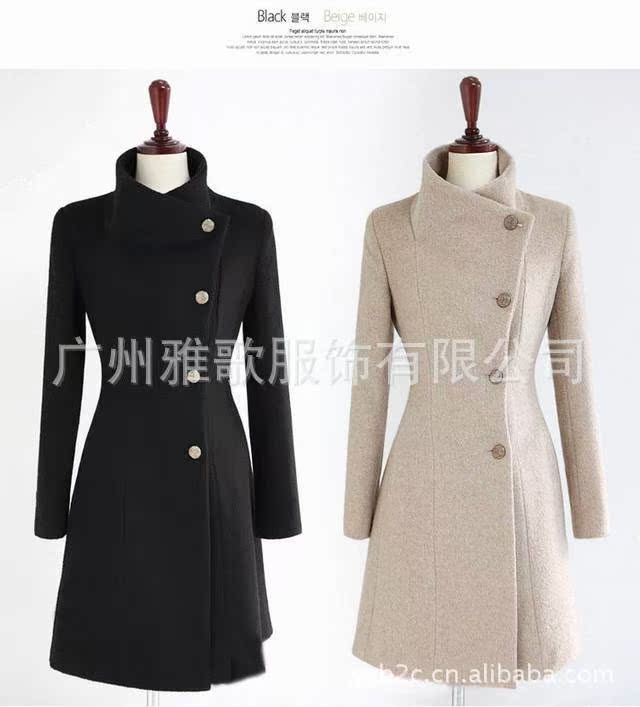女式大衣 韩版新款女式大衣 羊绒毛昵女式大衣