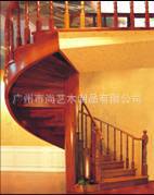 【廠家直銷】尚藝樓梯柚木樓梯整梯系列彎梁工藝  專業(yè)設(shè)計