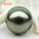 孔雀绿 大溪地珍珠 裸珠10-11mm A1AA 天然珍珠吊坠 正圆 国盛祥