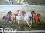 动物油画 家居装饰油画 酒店油画 会所油画 别墅油画《八骏图》