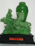 高档树脂玻璃钢工艺品 马上富贵 招财摆饰品