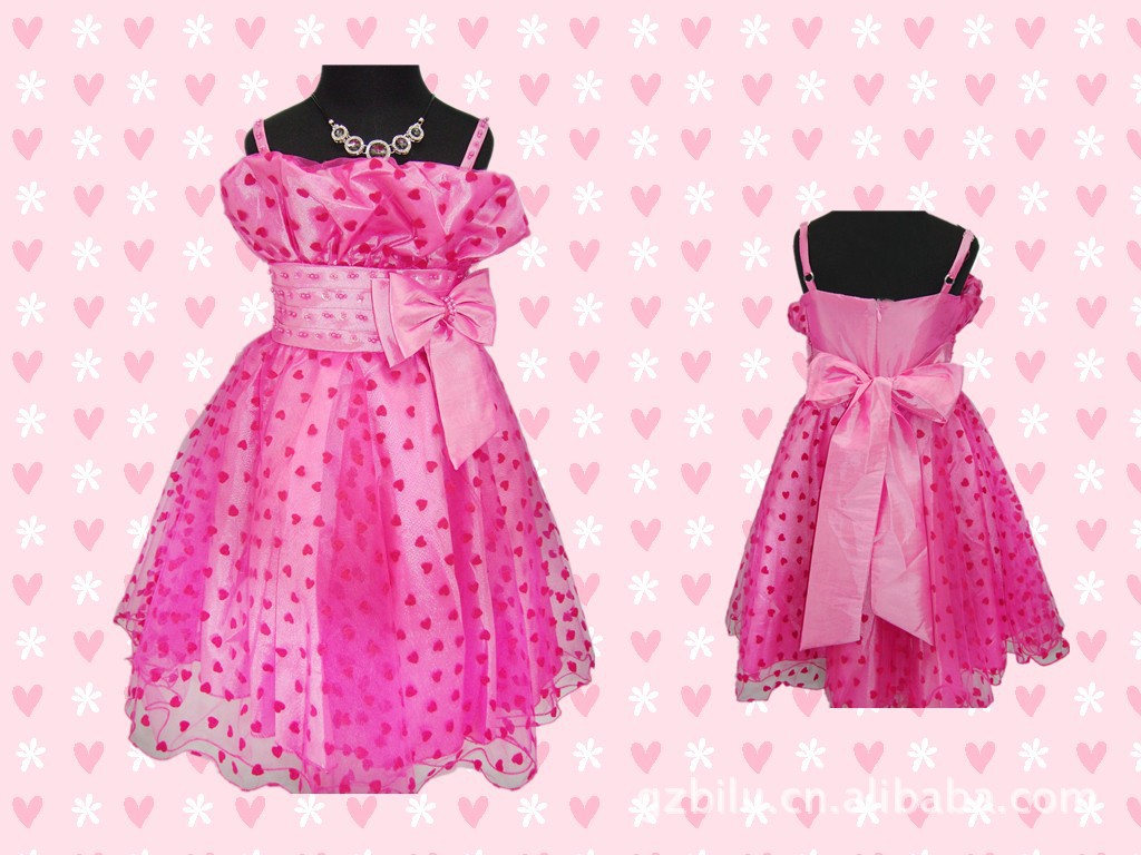 女童<em>礼服</em>白色纱裙 婚礼<em>儿童</em>连衣裙 <em>女孩</em>花童礼