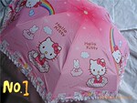 【2011热销产品/小额批发】可爱五折水晶勾粉彩虹晴雨伞