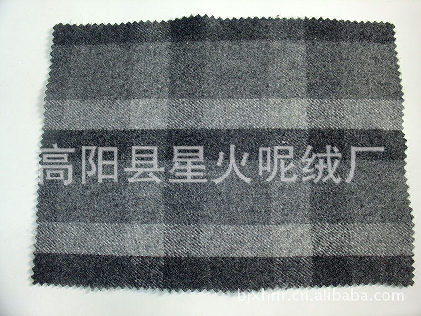 服装面料,毛纺格子呢料,melton,法兰绒