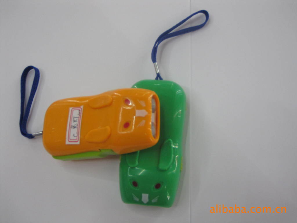 【LED小兔崽手压式双灯手电筒省电环保电筒、