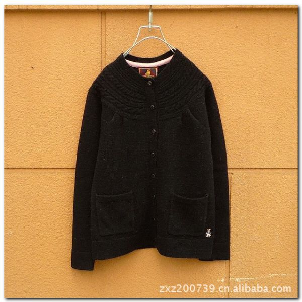 魅力无限 百搭必备 圆领驳<em>花开衫</em>毛衣<em>女式羊毛</em>