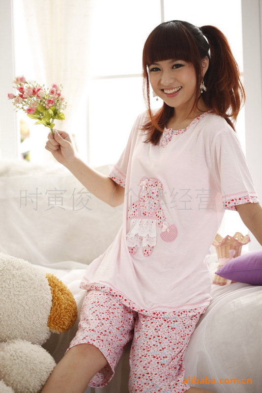 【纯棉 美体 夏季热卖<em>少女</em>套装家居服<em>睡衣</em>睡裙