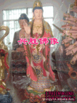 供应 佛像工艺品 雕工精致 站莲彩绘贴(真金) 观音菩萨