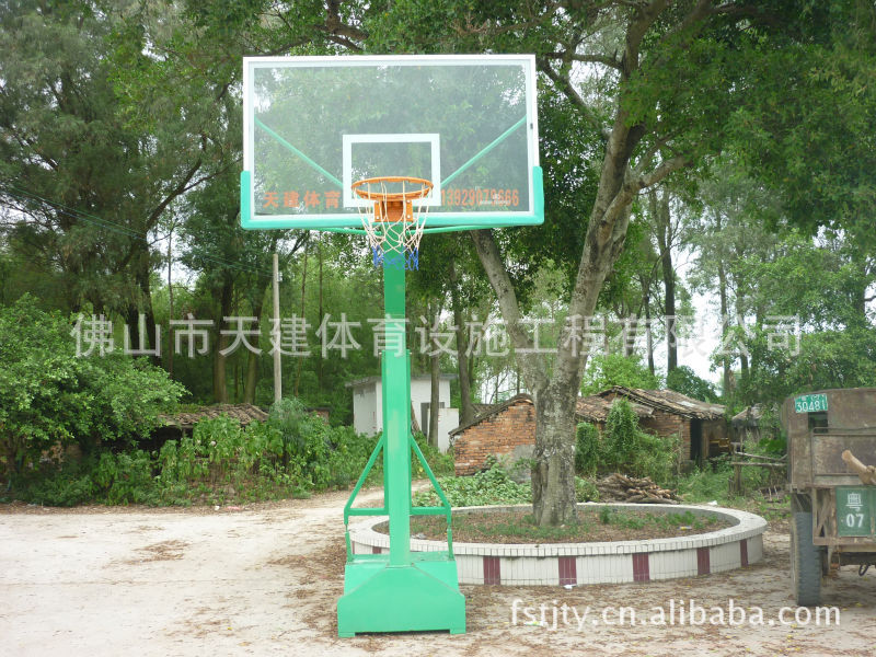 安全钢化玻璃移动篮球架,篮球架,移动式篮球架