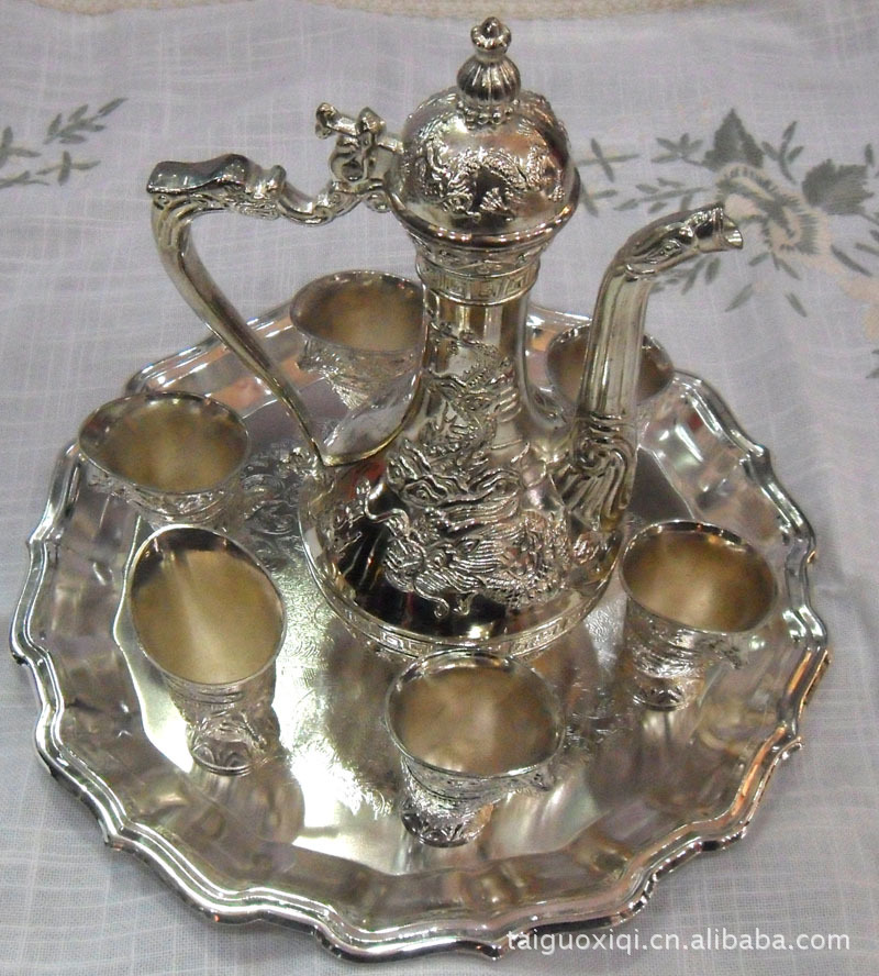 【特价高档酒具 锡金属镀银酒具 支持混批】价