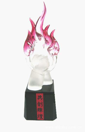 【琉璃动物系列摆件 坐麒麟 镇宅麒麟小 天赐洪