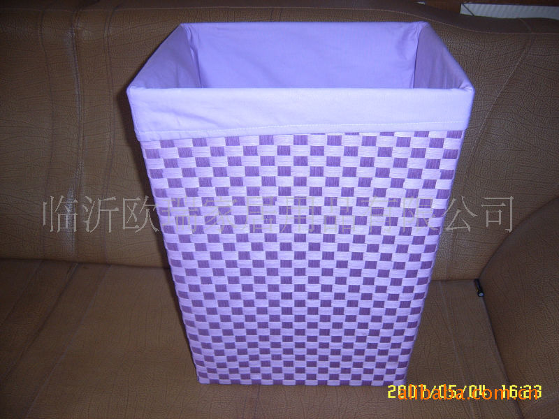 【供应pp编织收纳筐 pp方形篮子 彩色塑编筐 款