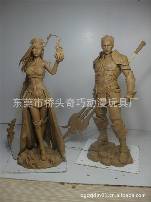 【泥雕雕塑,手板模型,影视人物公仔,泥样】
