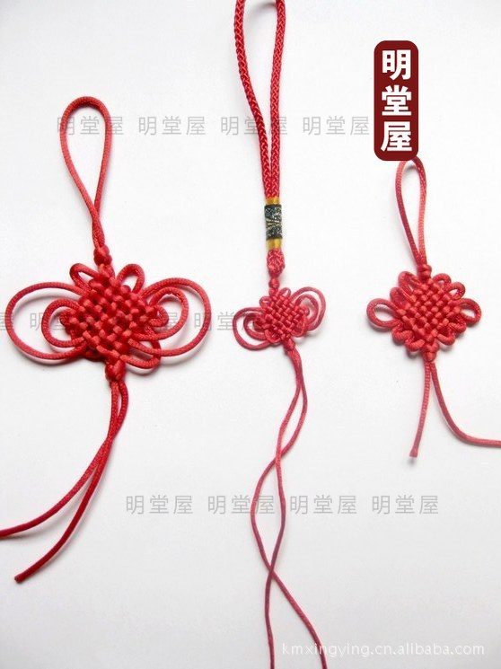中国结半成品批发 玉石配件 5#六盘结 色泽鲜艳质地优良