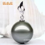 国盛祥正品!15-16mm A1AB 珠宝级 18K白金 大溪地珍珠 吊坠