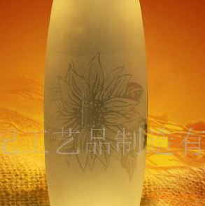 【【纯手工浮雕玻璃】白和平-葵花】价格,厂家