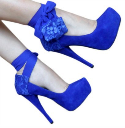时尚<em>女式高跟鞋</em> 蕾丝 蝴蝶结 鞋跟套 heel cond