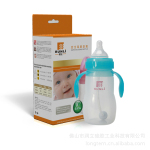240ML 婴儿安全硅胶奶瓶 润立品牌 不含双酚A 防胀气矽晶奶瓶