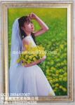 定制婚纱写实手绘油画 印象人物 人体油画 卧室挂画LLL21