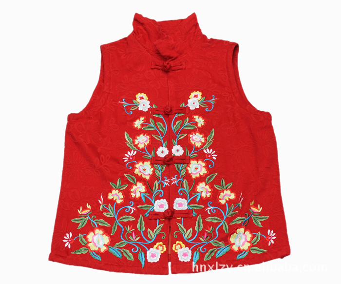 【批发热销款<em>女士加厚</em>棉<em>马甲</em> 精致绣花民族风