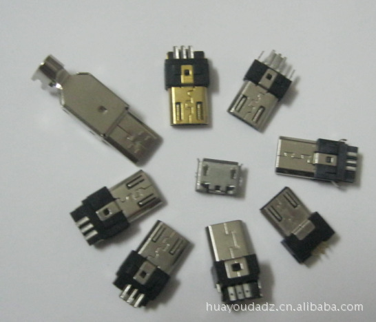 【V3,V8两芯充电线\/Micro USB焊线夹板插头\/L