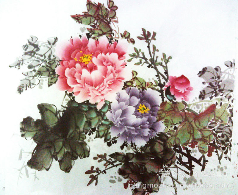 斗方写意牡丹图片,名家画牡丹斗方,写意牡丹小品斗方(第10页)_大山谷图库