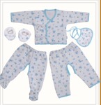 厂家直销 淘宝免费代理加盟婴幼儿服装 宝宝纯棉内衣5件套B8156