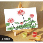 达凡奇数字油画厂家 数字油画批发代理加盟diy10*15 夏荷盛放